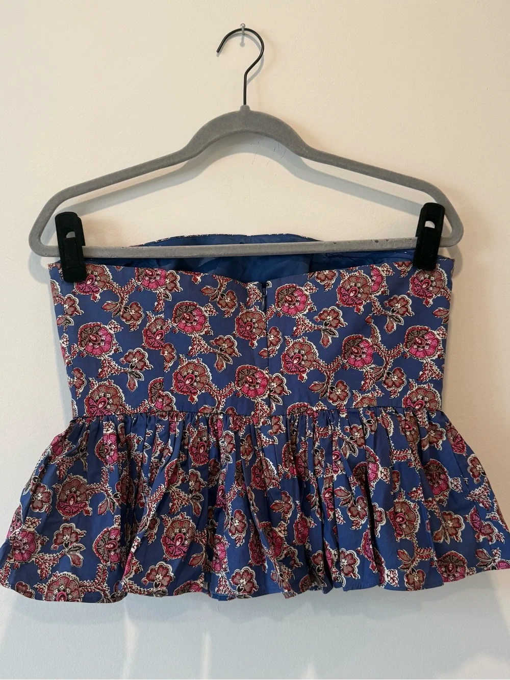 NWT J.Crew Strapless Peplum Top - Picture 4 of 5